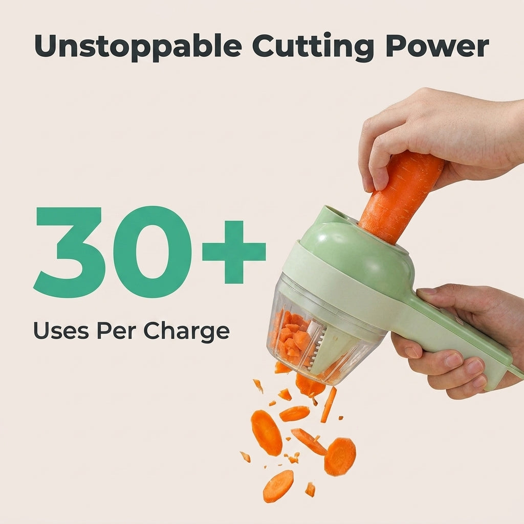 4-in-1 Kitchen Chopper – One-Press Chop, Mince, Mix & Prep Tool