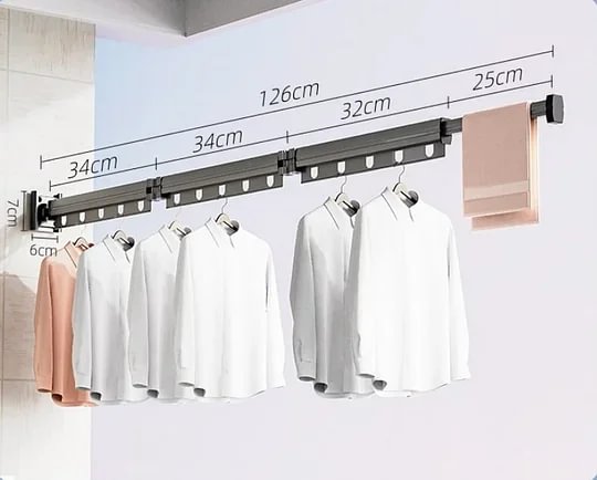 Wall-Mounted Folding Clothes Drying Rack – Space-Saving Laundry Air Dryer
