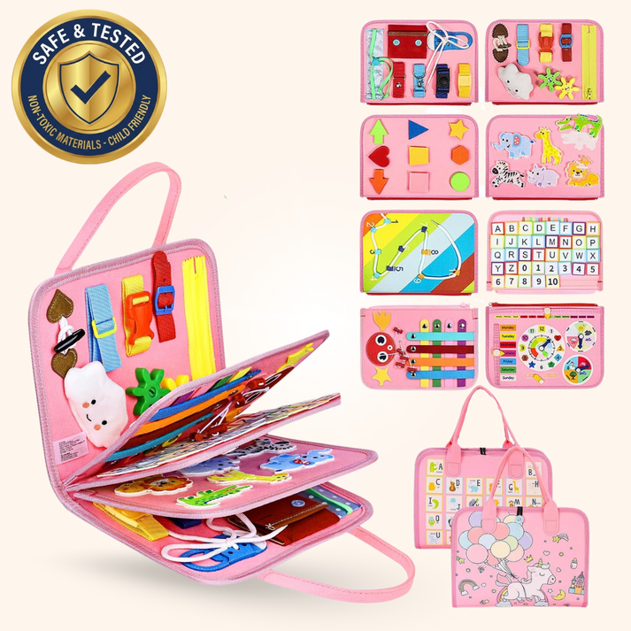 Elite Montessori Busy Board — Sensory & Fine Motor Learning Toy for Toddlers