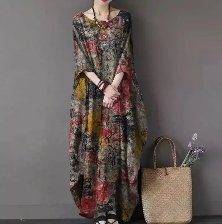 Sienna Printed Boho Maxi Dress