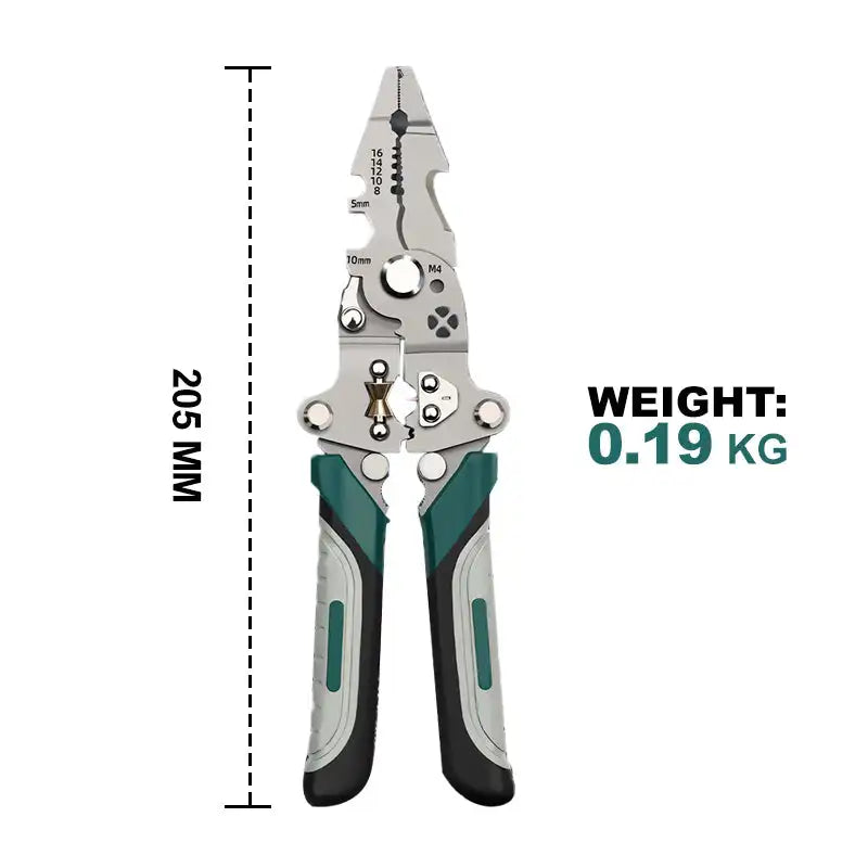 Multifunctional Foldable Wire Stripper, Cutter, and Crimper Tool