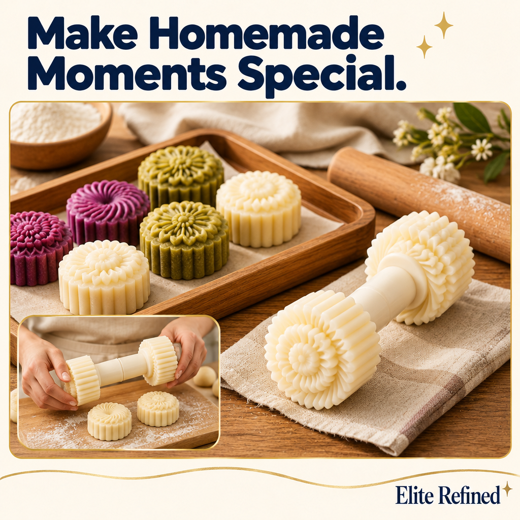 Double-Ended Pastry Mold | Decorative Baking Press - Premium Lifestyle