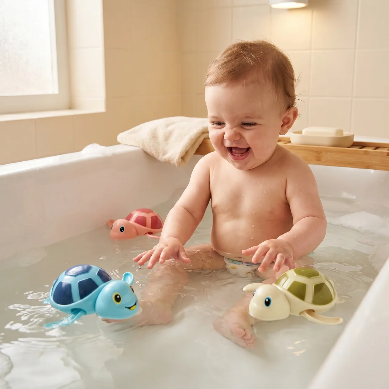 Elite Turtle Bath Toys 3-Pack — Floating Water Toys for Toddlers