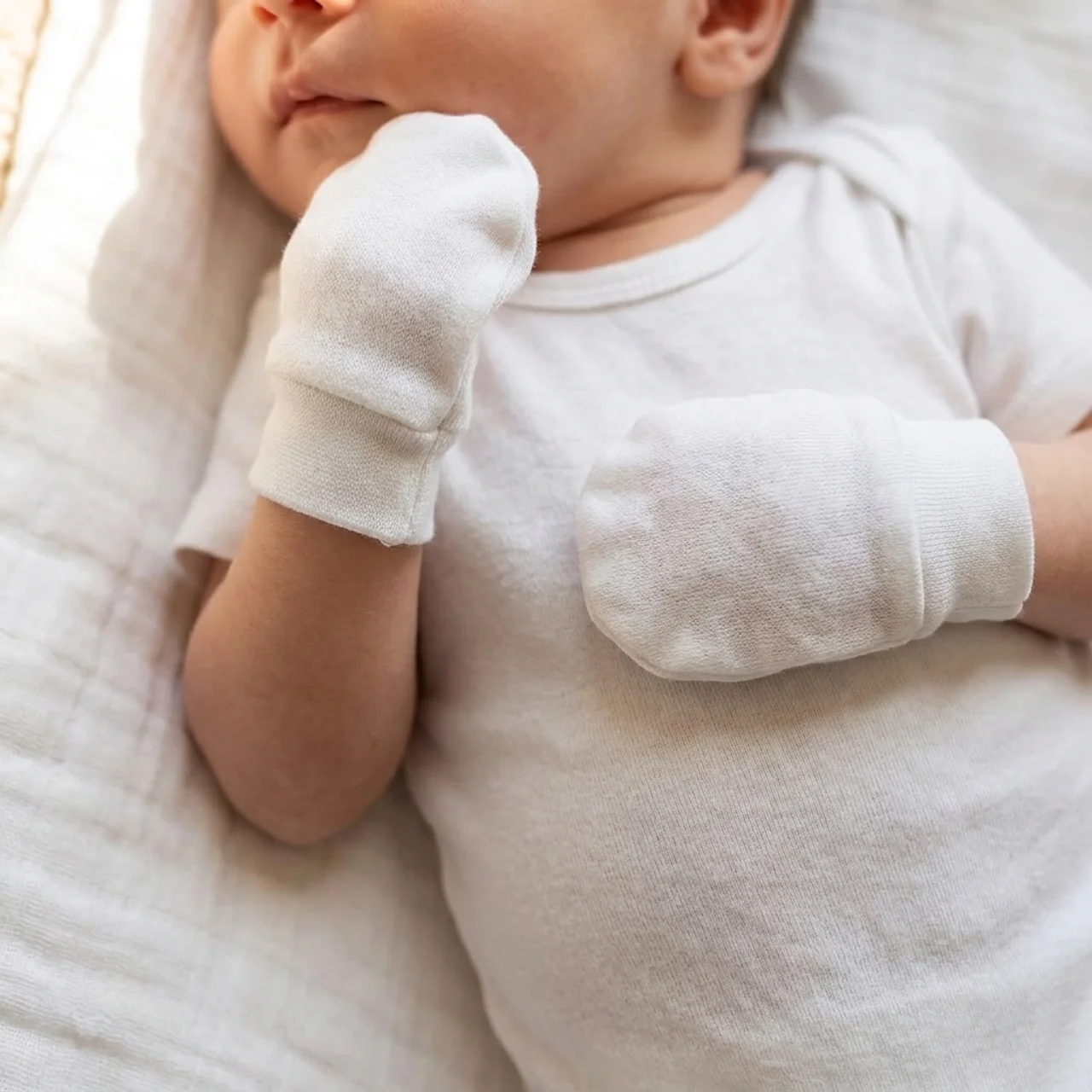 Elite No-Scratch Baby Mittens 6-Pack — Soft Cotton Mittens for Newborns