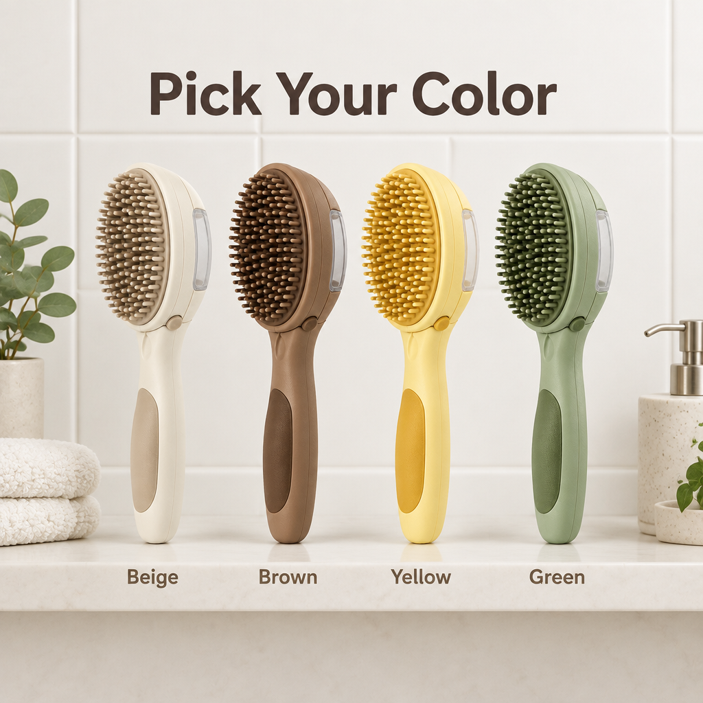 3-in-1 Pet Bath Brush with Shampoo Dispenser - variant guide