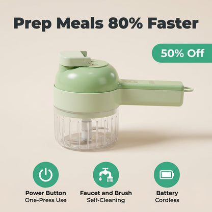 4-in-1 Kitchen Chopper – One-Press Chop, Mince, Mix & Prep Tool