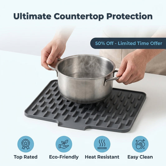 Silicone Dish Drying & Heat-Resistant Mat – Counter Protector