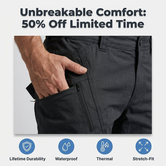 Men's Waterproof Utility Cargo Pants – 10-Pocket Stretch Outdoor Hiking Pants