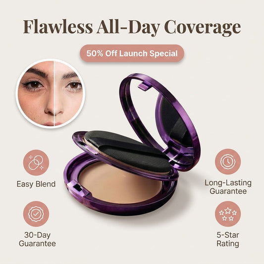 Soft Matte Full-Coverage Concealer – 40 Shades, Buildable Natural Finish