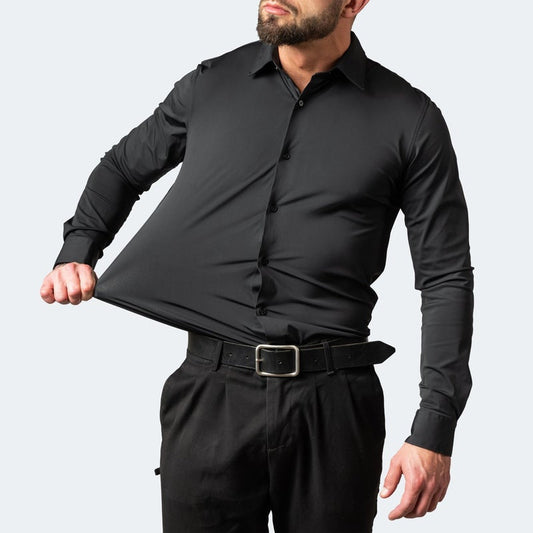Wrinkle-Resistant Performance Dress Shirt – Breathable Stretch No-Iron Men's Shirt