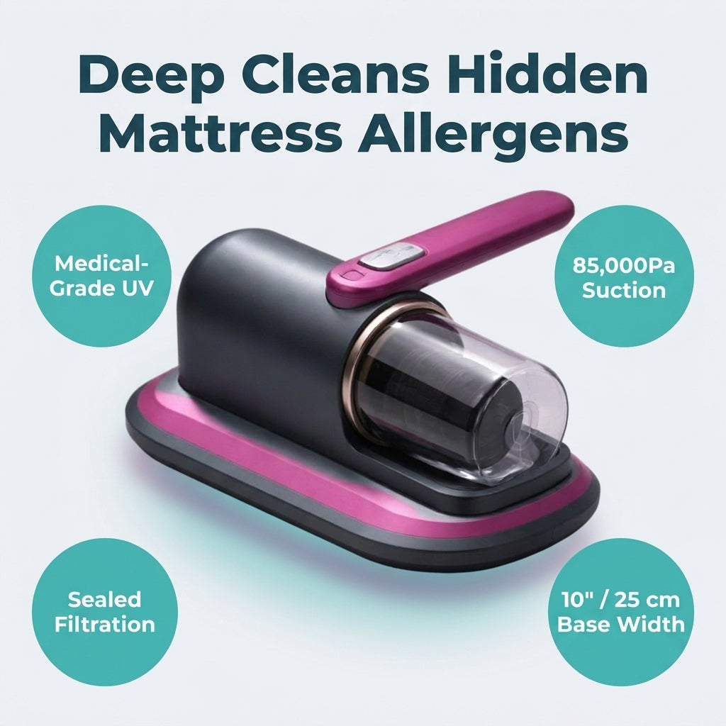Handheld Mattress Dust Vacuum – Corded Deep-Clean Fabric Vacuum