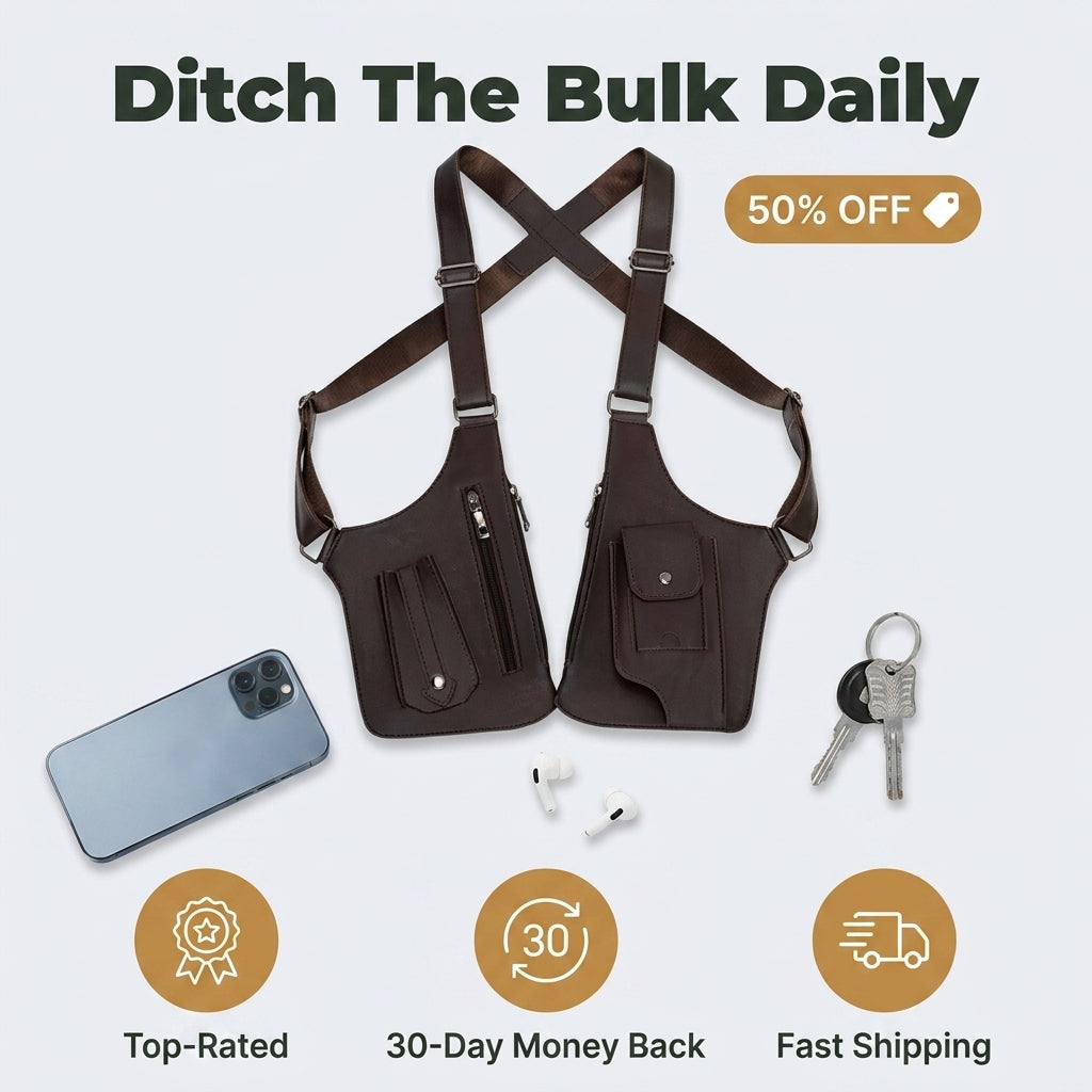 Adjustable Multi-Pocket Underarm Shoulder Bag