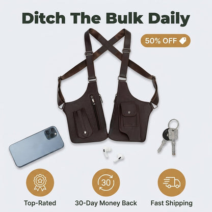 Adjustable Multi-Pocket Underarm Shoulder Bag