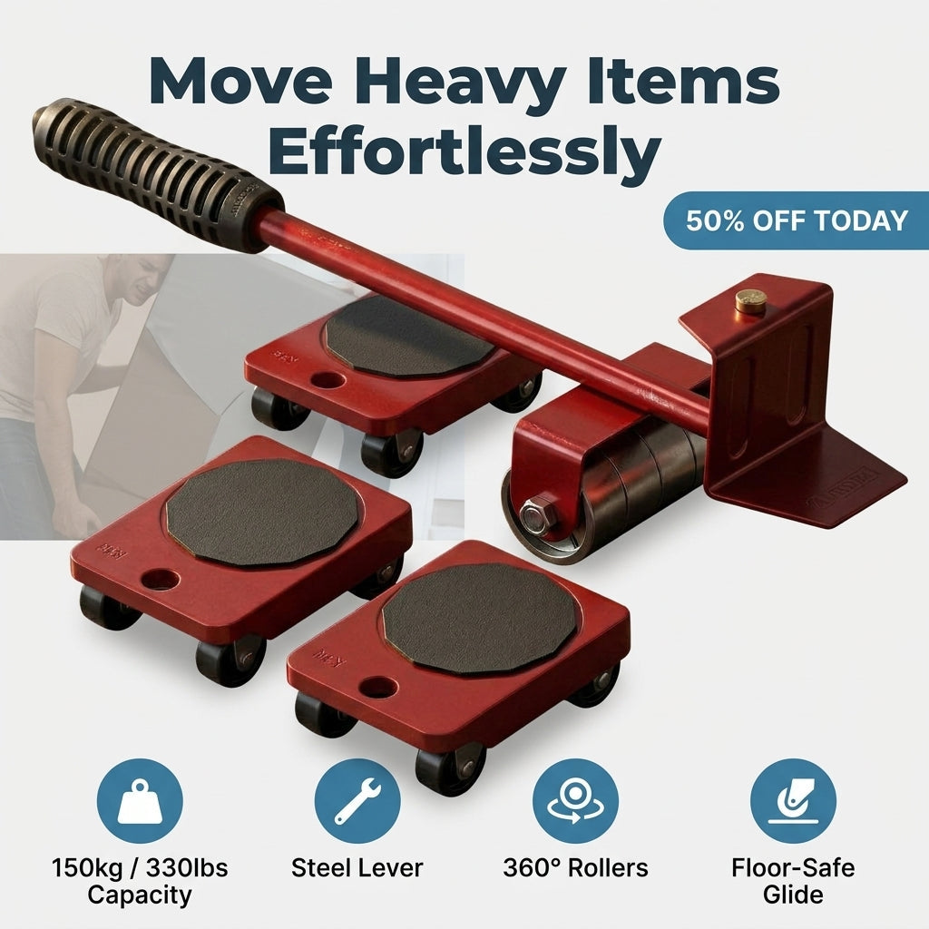 Heavy Furniture Lifter & 360° Mover Roller Kit