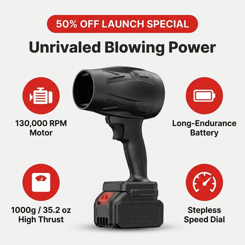 Cordless Turbo Jet Blower – Portable Air Duster for Car, Home & Electronics