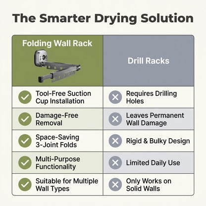 Wall-Mounted Folding Clothes Drying Rack – Space-Saving Laundry Air Dryer