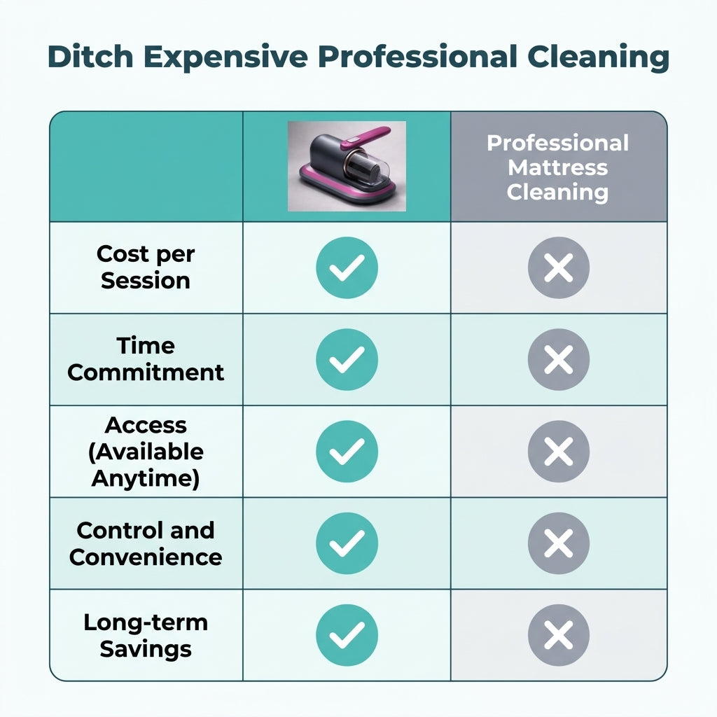 Handheld Mattress Dust Vacuum – Corded Deep-Clean Fabric Vacuum