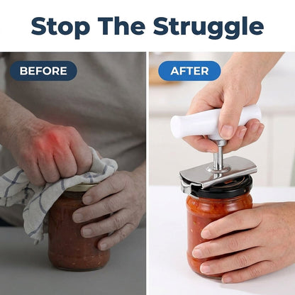 Adjustable Grip Jar Opener – Stainless Steel Lid Opener for Easier Twisting