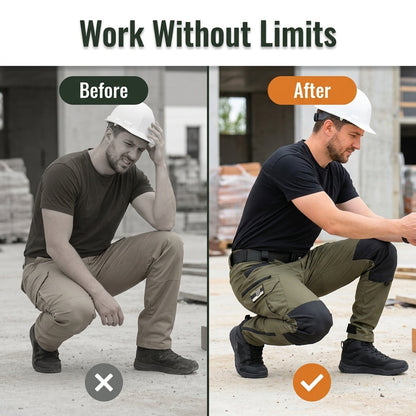 Heavy-Duty Work Pants – 4-Way Stretch Tactical Utility Pants with Belt