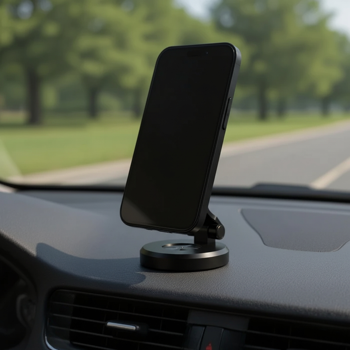 Zinc Alloy Magnetic Phone Holder – 360° Adjustable Car & Desk Mount