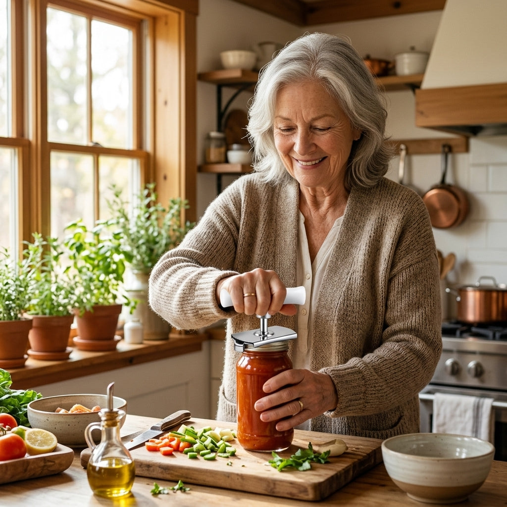Adjustable Grip Jar Opener – Stainless Steel Lid Opener for Easier Twisting
