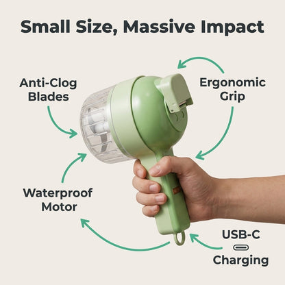 4-in-1 Kitchen Chopper – One-Press Chop, Mince, Mix & Prep Tool