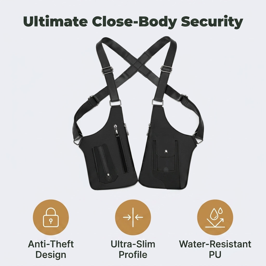 Adjustable Multi-Pocket Underarm Shoulder Bag