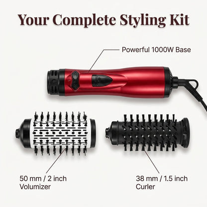 3-in-1 Volumizing Blowout Brush – Hot Air Dryer, Smoother & Root Lift Styler