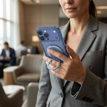 Magnetic Cooling iPhone Case – Ventilated Stand Case with Wireless Charging Support