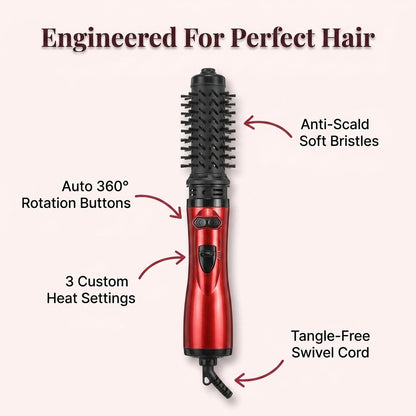 3-in-1 Volumizing Blowout Brush – Hot Air Dryer, Smoother & Root Lift Styler