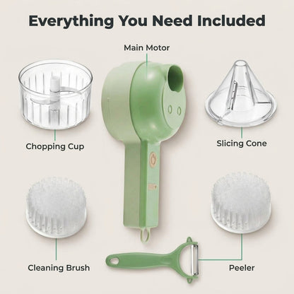 4-in-1 Kitchen Chopper – One-Press Chop, Mince, Mix & Prep Tool