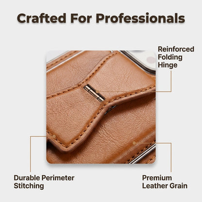 Leather Magnetic Wallet iPhone Case – Detachable Card Holder & Stand
