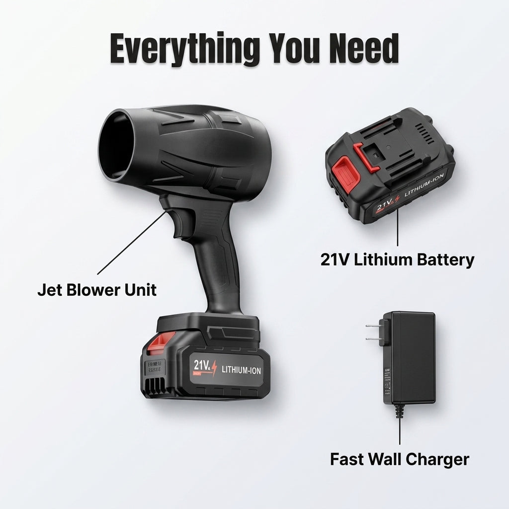 Cordless Turbo Jet Blower – Portable Air Duster for Car, Home & Electronics