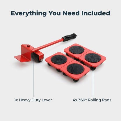 Heavy Furniture Lifter & 360° Mover Roller Kit