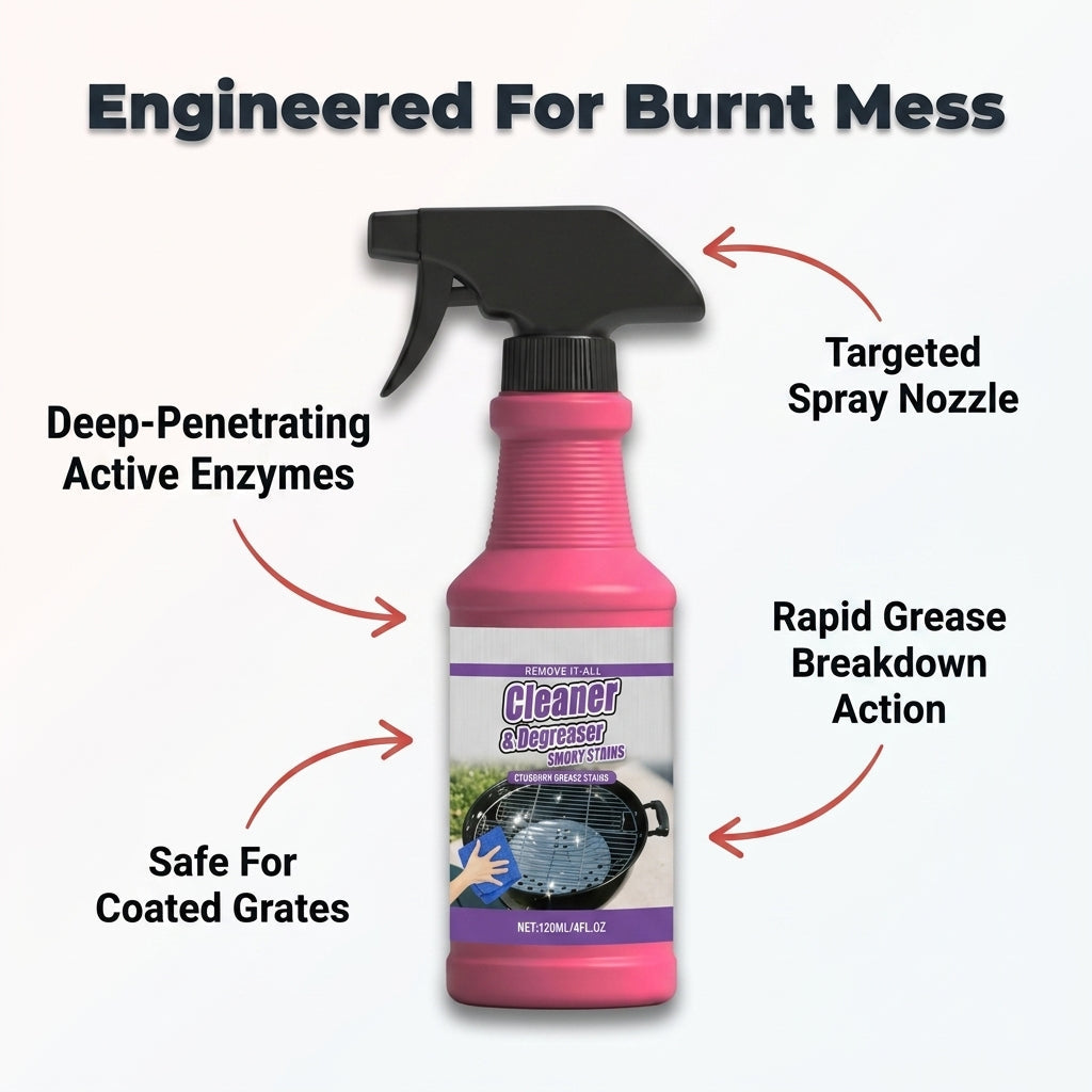 Heavy-Duty Grill Degreaser Spray – Fast Grease & Burnt-On Residue Cleaner