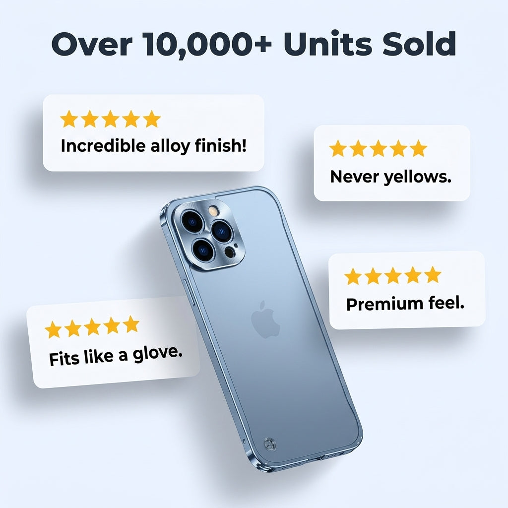 Alloy Protective iPhone Case – Reinforced Camera & Corner Protection, Magnetic Option