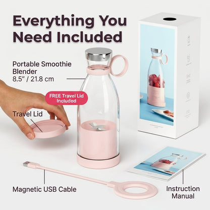 Portable Smoothie Blender – 350ml Rechargeable Mini Blender