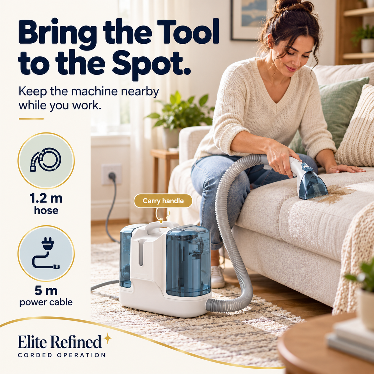 450W Portable Upholstery & Carpet Spot Cleaner
