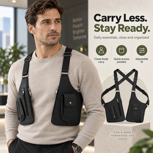 Adjustable Multi-Pocket Underarm Shoulder Bag