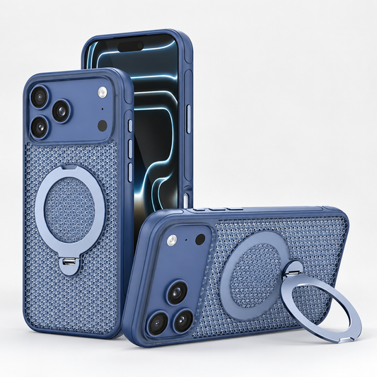 Magnetic Cooling iPhone Case – Ventilated Stand Case with Wireless Charging Support