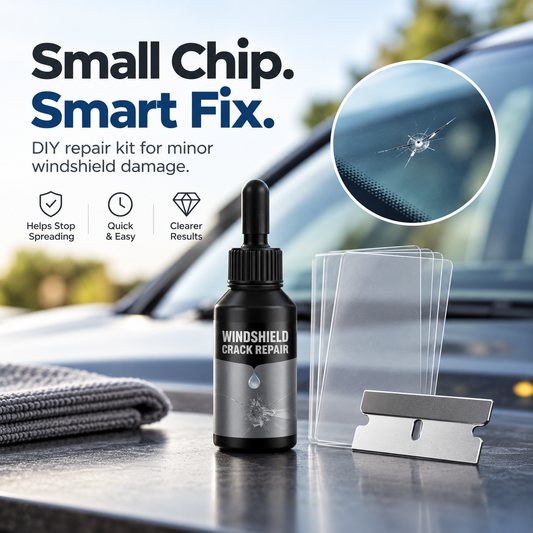 Windshield Chip & Crack Repair Kit – UV Resin DIY Auto Glass Repair
