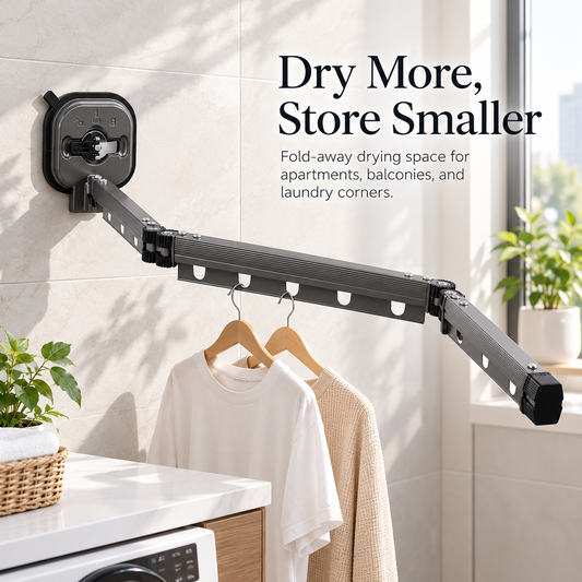 Wall-Mounted Folding Clothes Drying Rack – Space-Saving Laundry Air Dryer