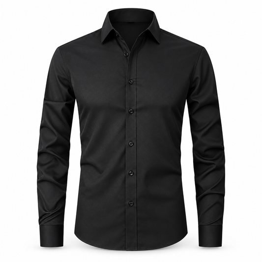Wrinkle-Resistant Performance Dress Shirt – Breathable Stretch No-Iron Men's Shirt