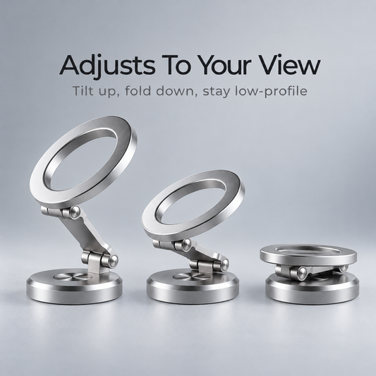 Zinc Alloy Magnetic Phone Holder – 360° Adjustable Car & Desk Mount