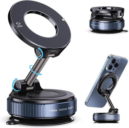 360° Foldable Magnetic Car Phone Mount – Adjustable Suction Holder