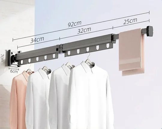 Wall-Mounted Folding Clothes Drying Rack – Space-Saving Laundry Air Dryer