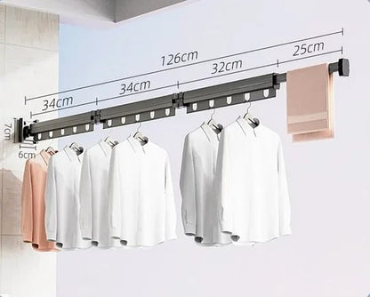 Wall-Mounted Folding Clothes Drying Rack – Space-Saving Laundry Air Dryer