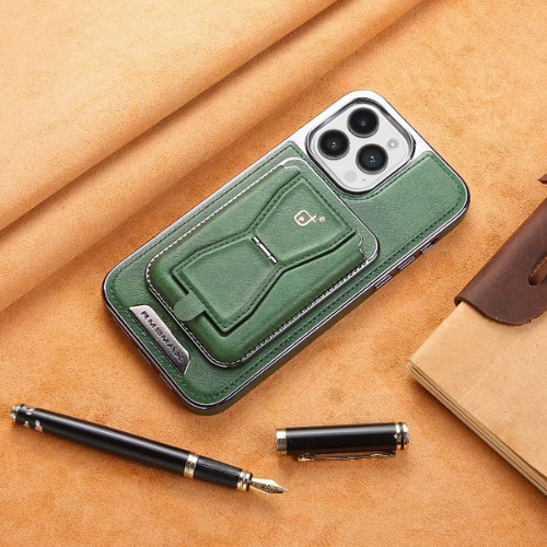 Leather Magnetic Wallet iPhone Case – Detachable Card Holder & Stand