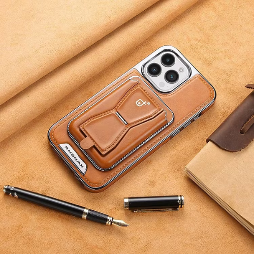 Leather Magnetic Wallet iPhone Case – Detachable Card Holder & Stand