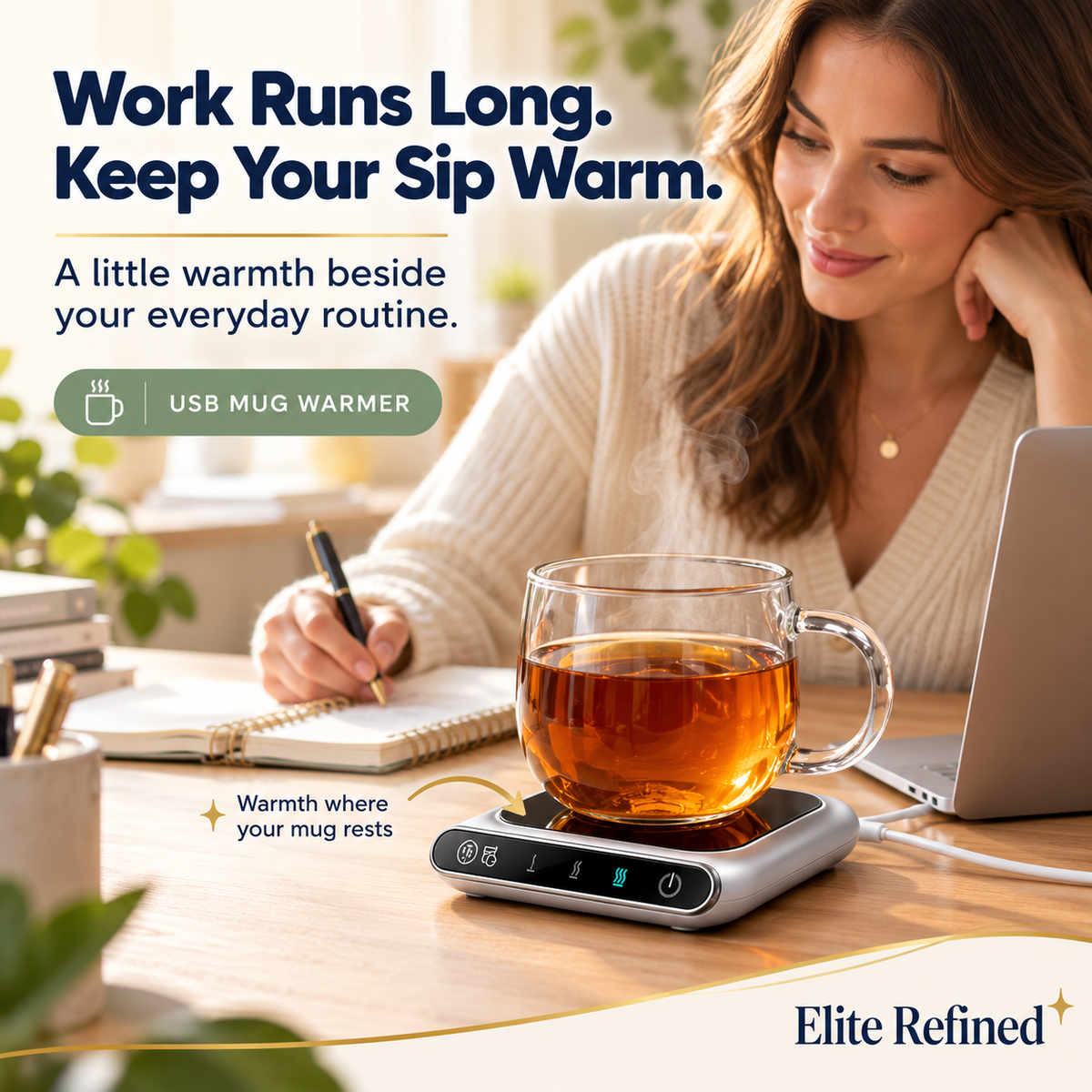 Electric Coffee Mug Warmer with 3 Temperature Settings